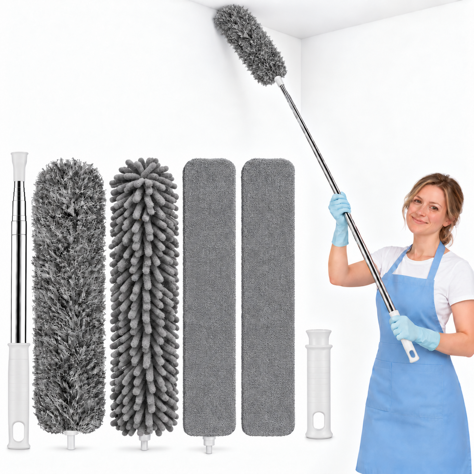 Kelursien grey six-piece cleaning set